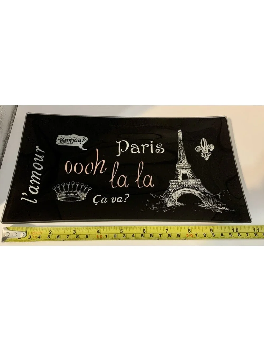F.A.B StarPoint l’amour Paris Glass Trinket Tray NEW IN BOX JEWELRY KEYS 🎁